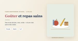 Goûter et repas sains — Tunis Montessori School