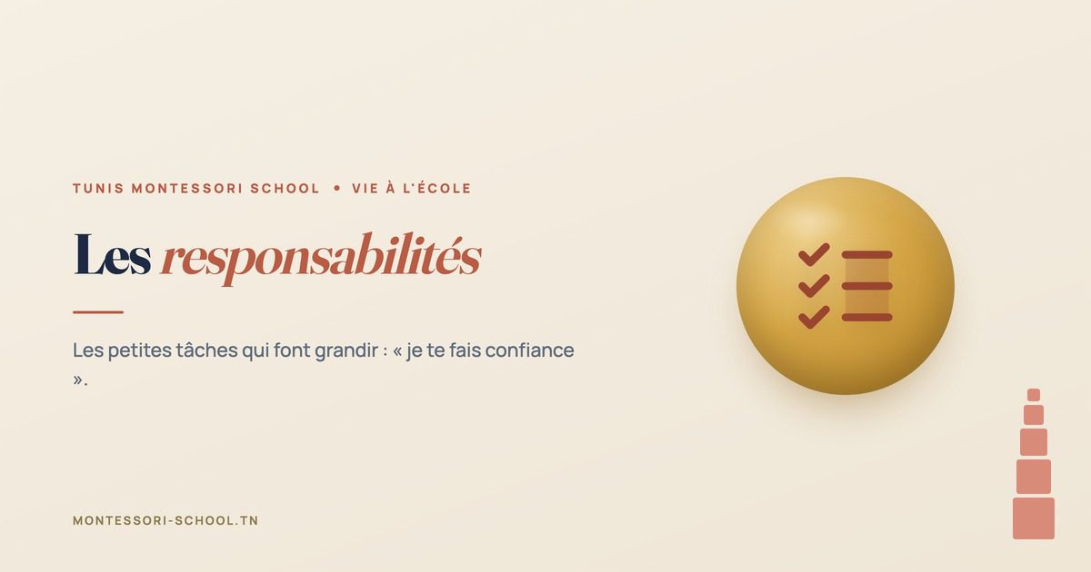 Les responsabilités — Tunis Montessori School