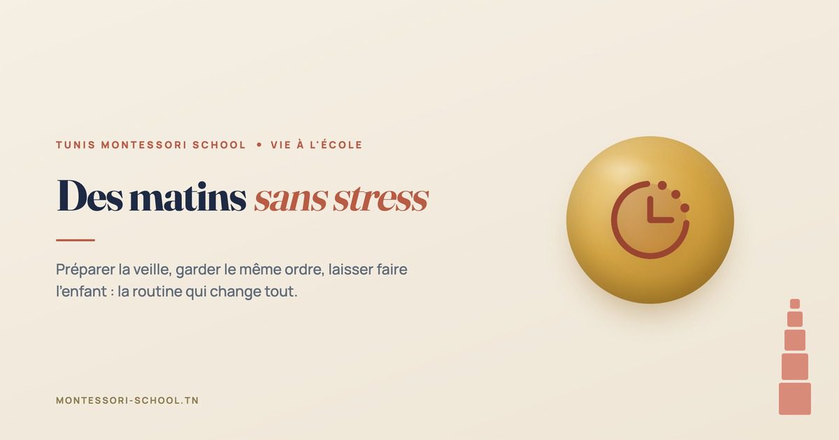 Des matins sans stress — Tunis Montessori School