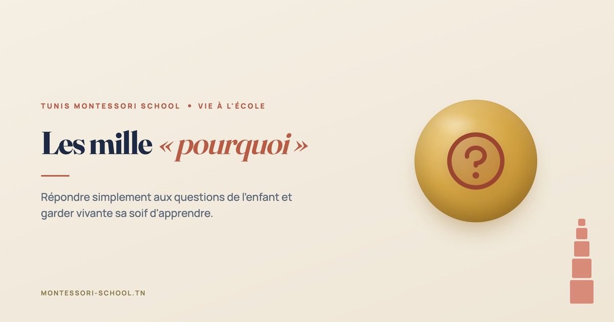 Les mille « pourquoi », Tunis Montessori School